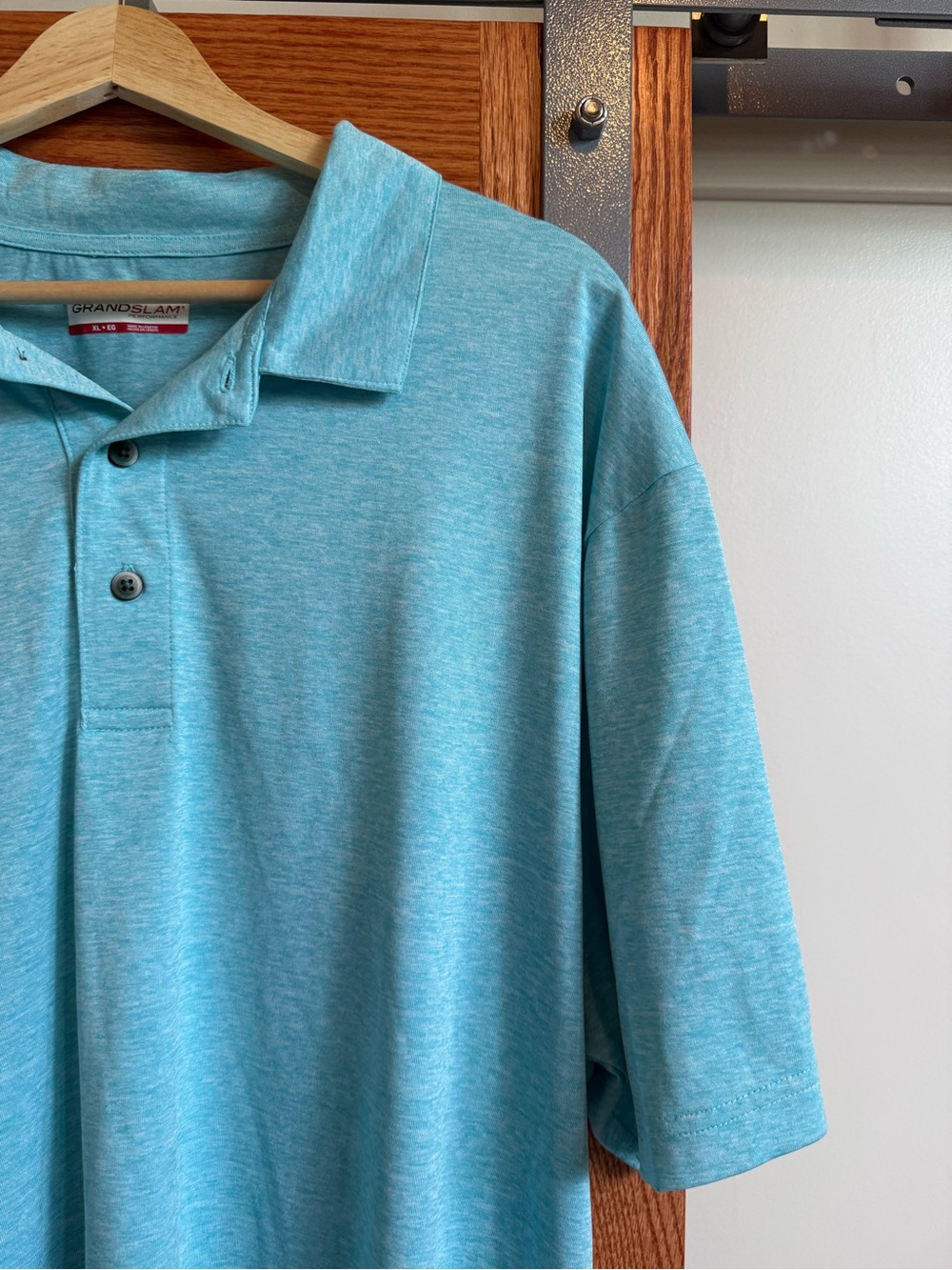 Grand Slam Men's Heather Teal Polo Shirt